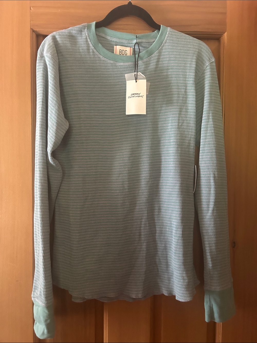 BDG Seafoam Waffle Thermal Long Sleeve Top